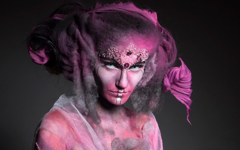 Person with Pink Makeup