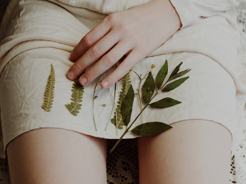 Person with Pressed Plants