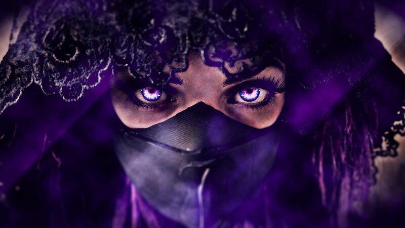 Person with Purple Eyes