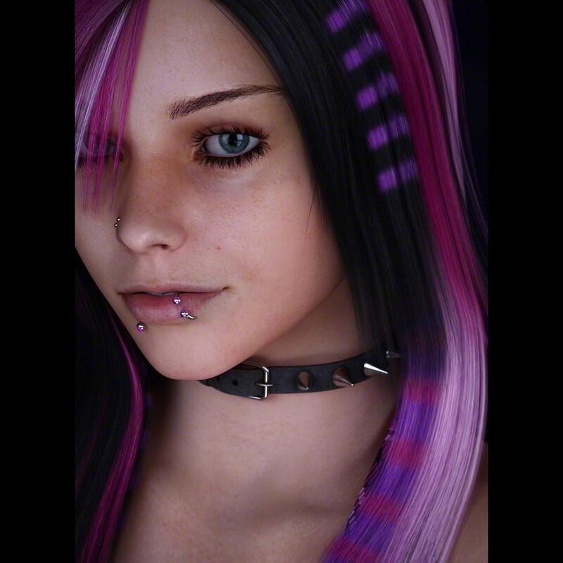 Person with Purple Hair — Neutral