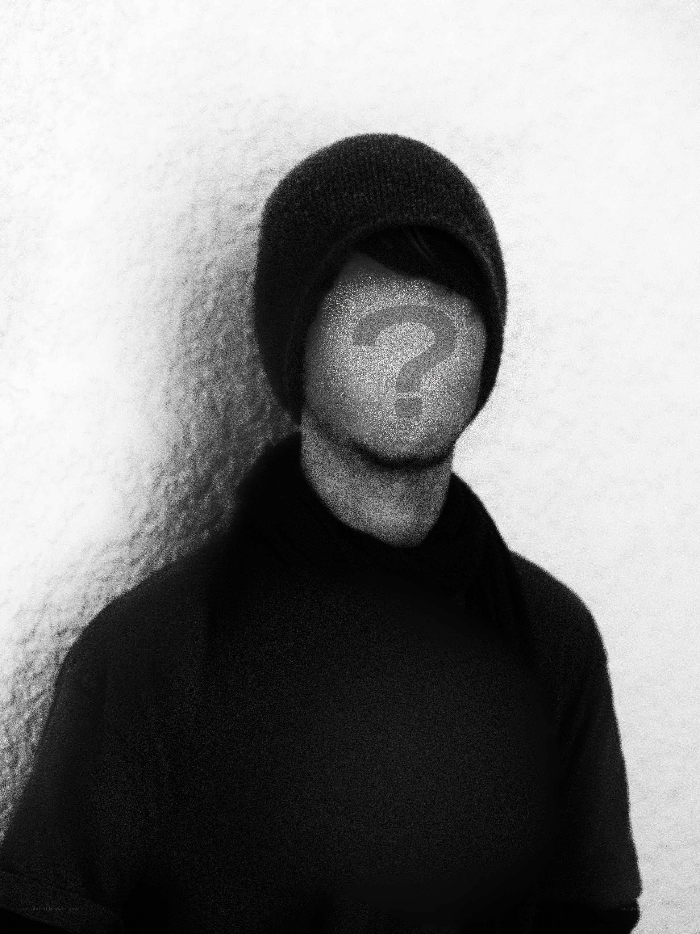 person with question mark face