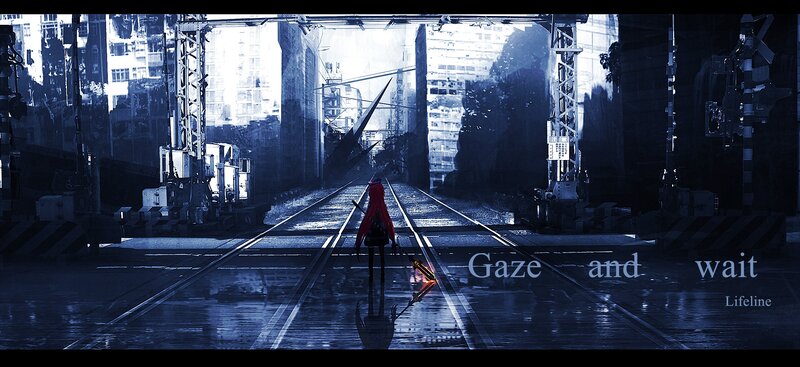 Person with Red Cloak — Blue, Dramatic
