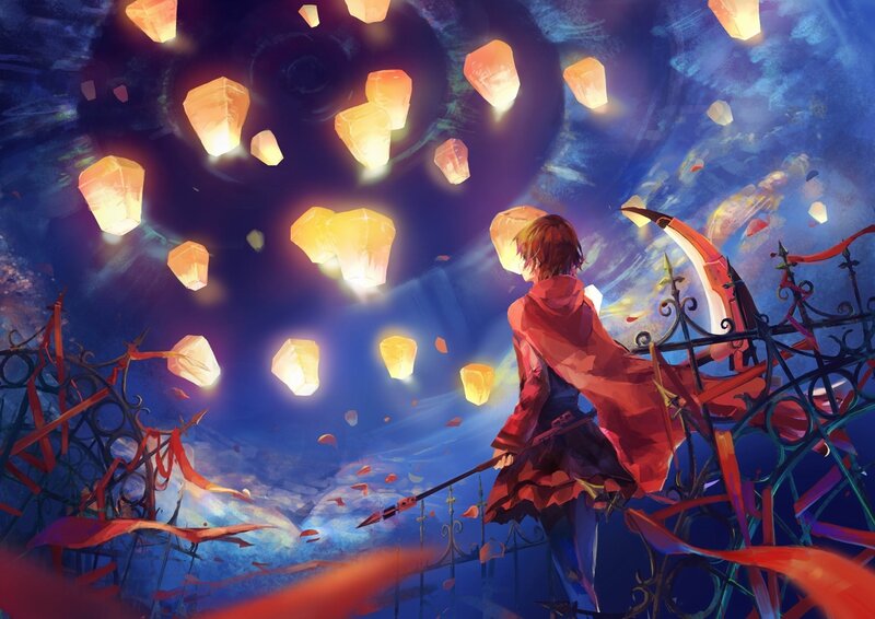 Person with Red Cloak — Blue