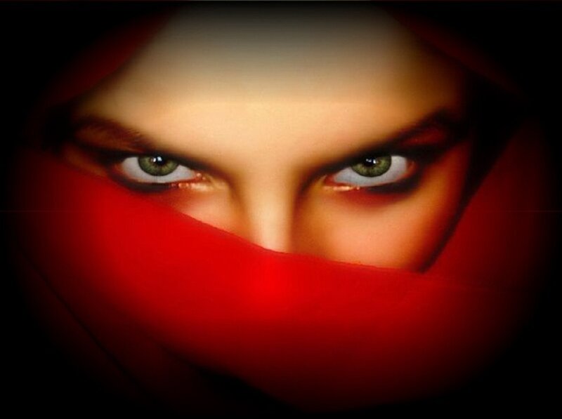 Person with Red Cloth