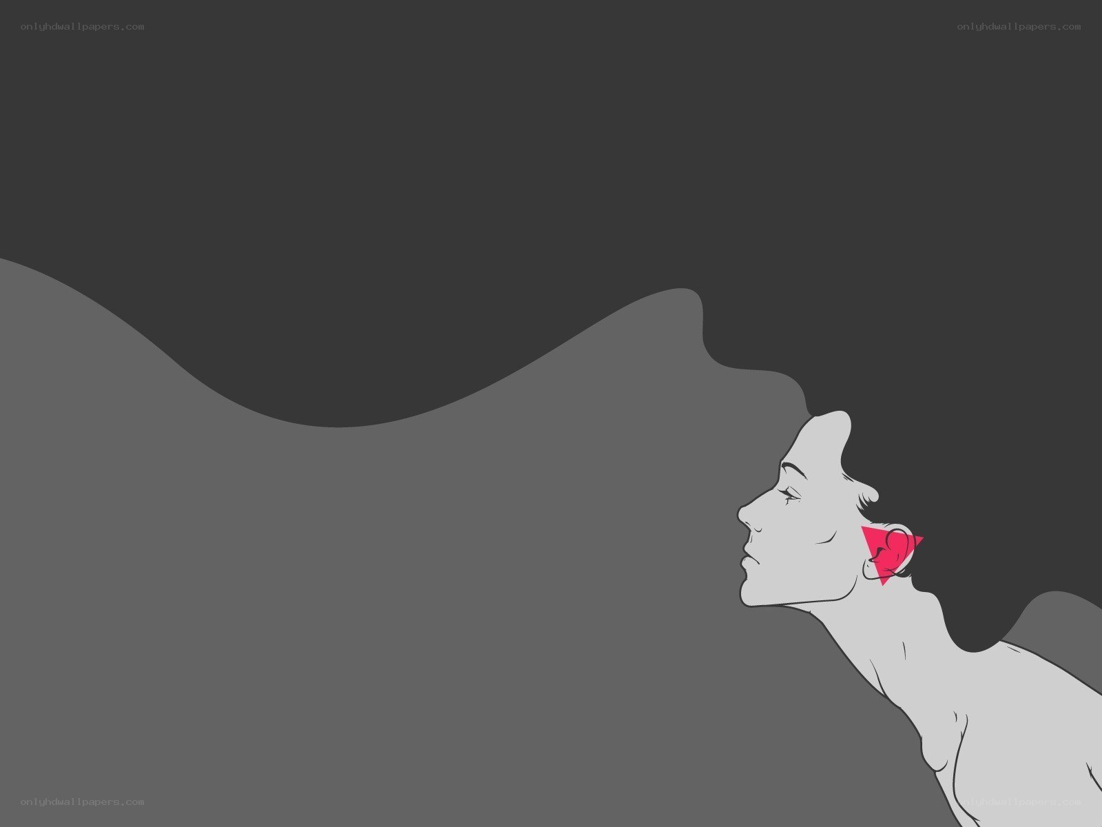 person with red ear illustration