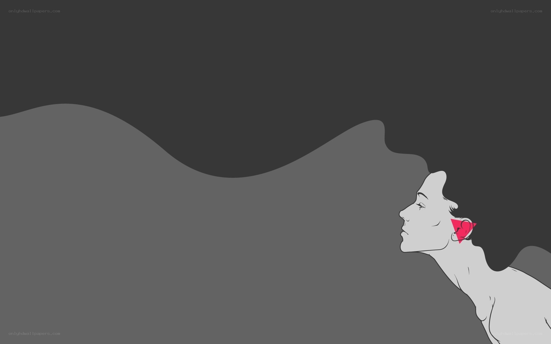 person with red ear symbol