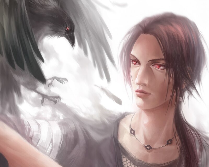 Person with Red Eyes — White