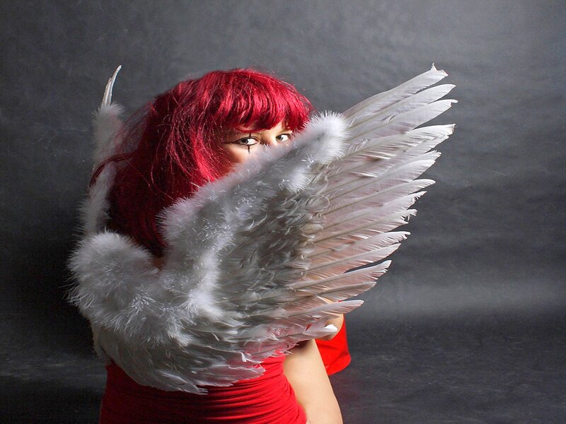 Person with Red Hair and Wings
