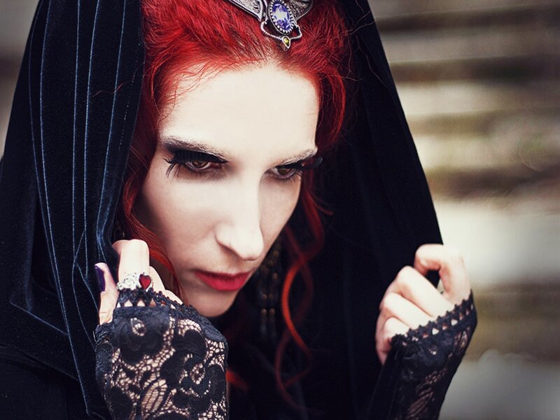 Person with Red Hair — Black, Dramatic, Photograph
