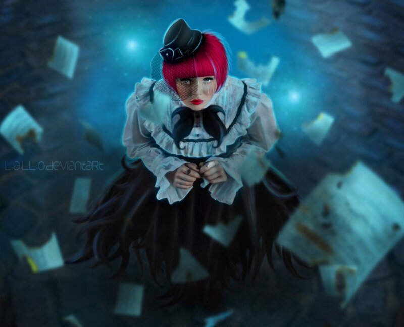 Person with Red Hair — Blue, Dramatic
