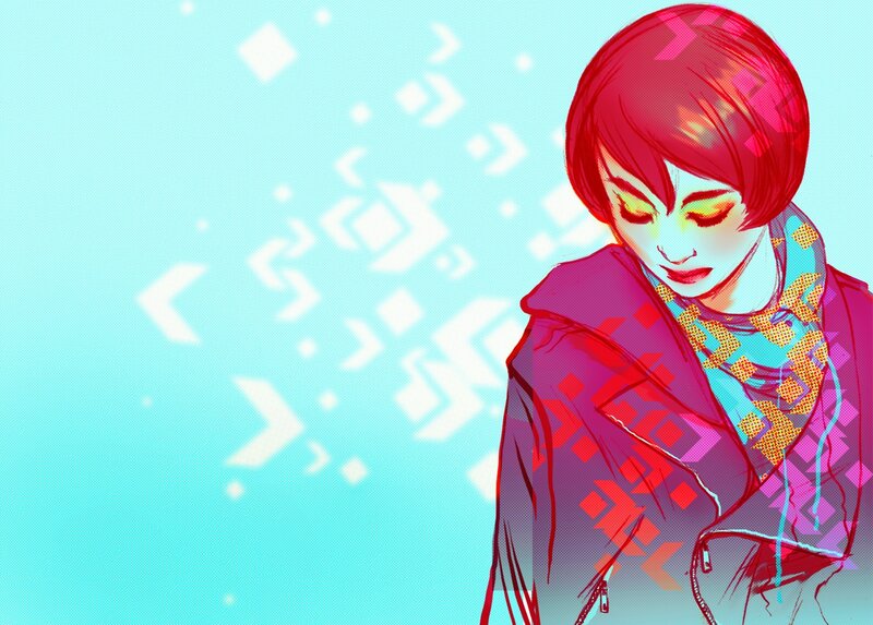 Person with Red Hair — Cyan