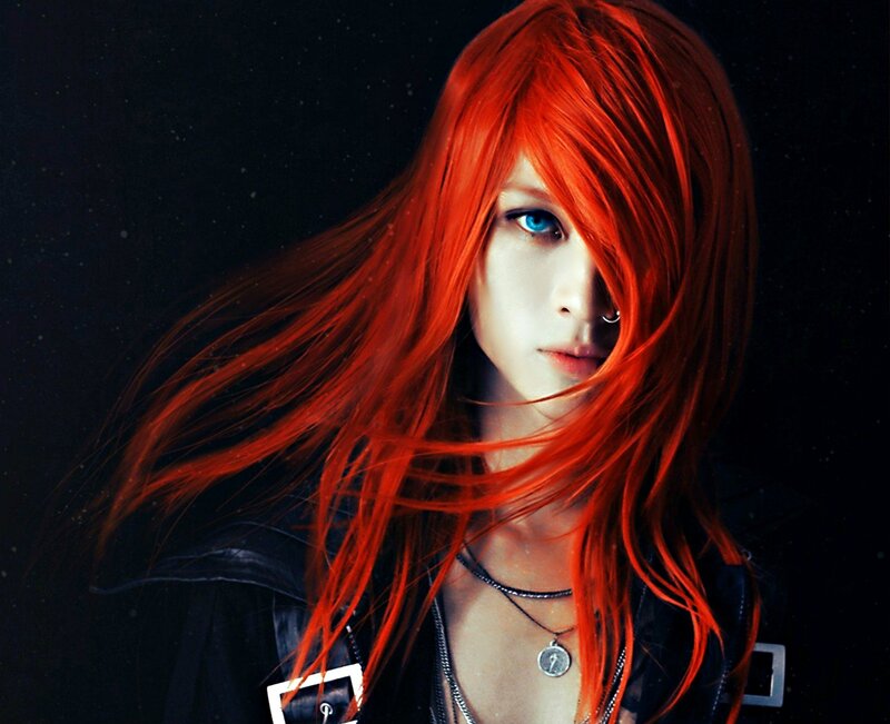 Person with Red Hair — Dramatic, Night, Digital Art
