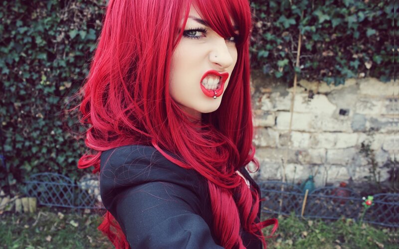 Person with Red Hair — Dramatic, Photograph, Face