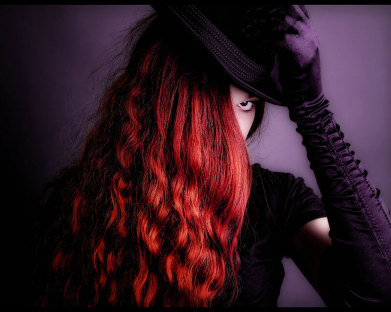 Person with Red Hair — Dramatic, Photograph, Hat