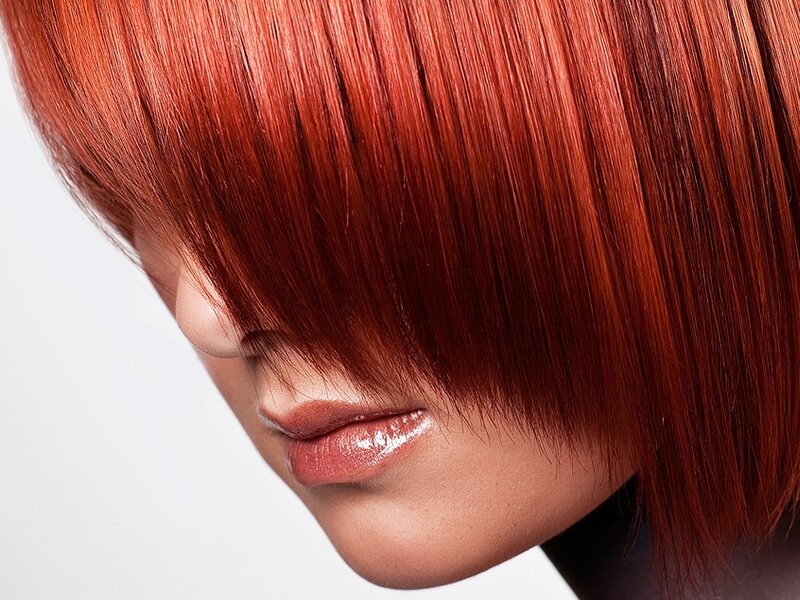 Person with Red Hair — Dramatic, Photograph, Lips