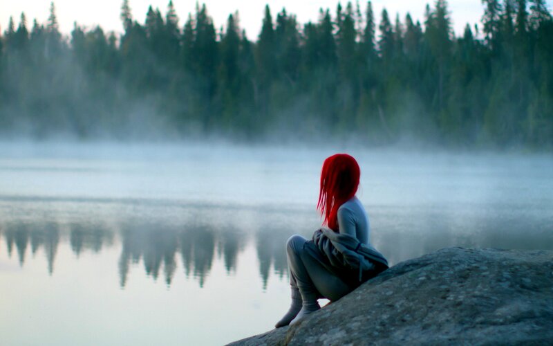 Person with Red Hair — Serene