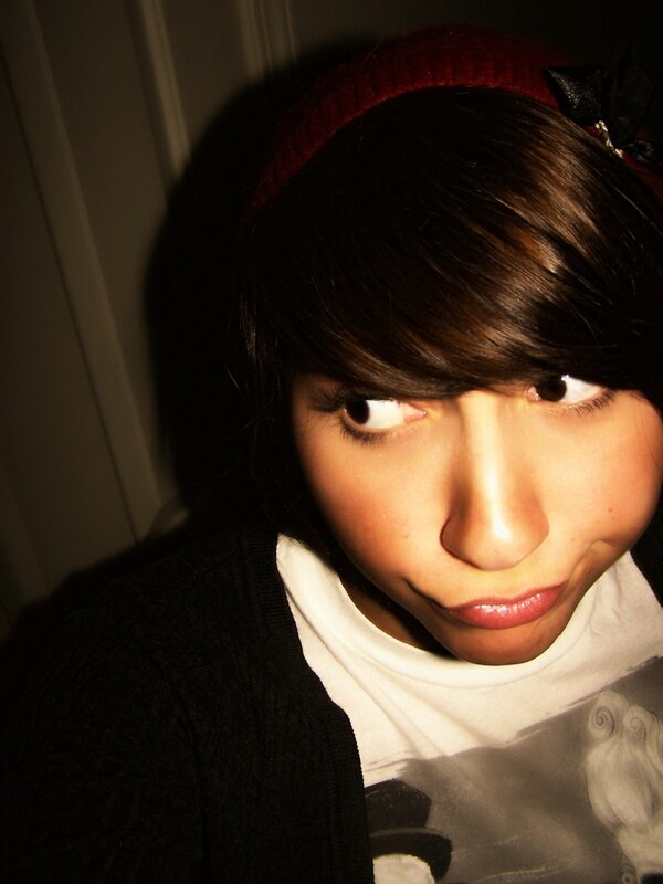 person with red headband