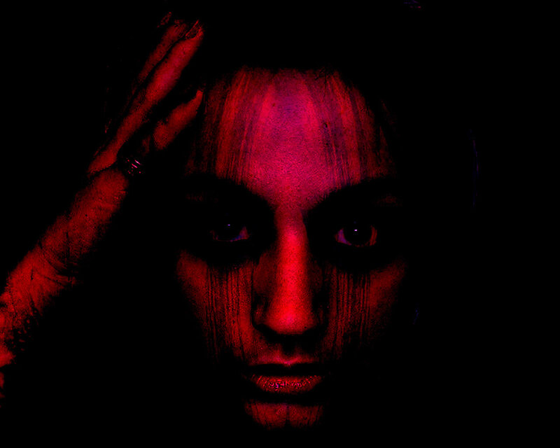 Person with Red Lighting