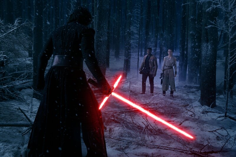 Person with Red Lightsaber — Dramatic, Winter