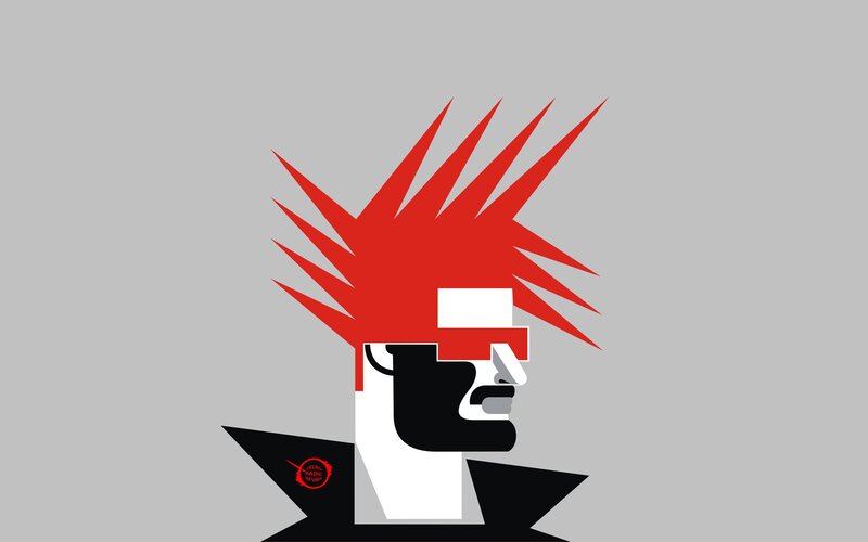 Person with Red Mohawk — Bold