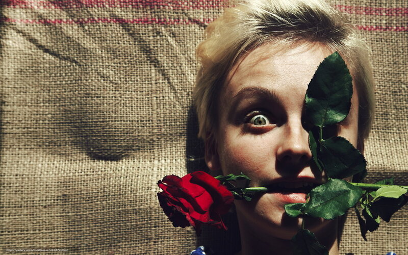 Person with Red Rose — Dramatic