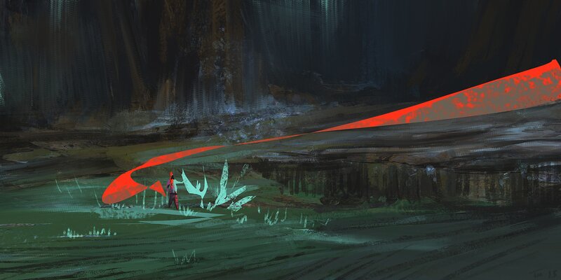 Person with Red Sword