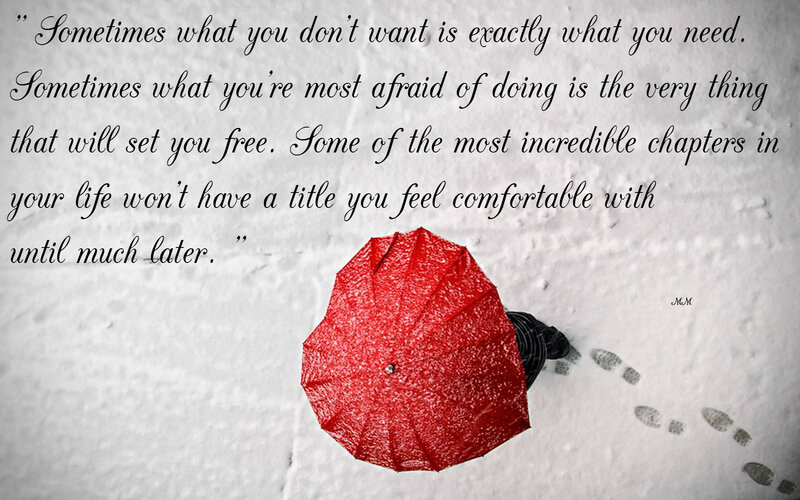 Person with Red Umbrella — Contemplative