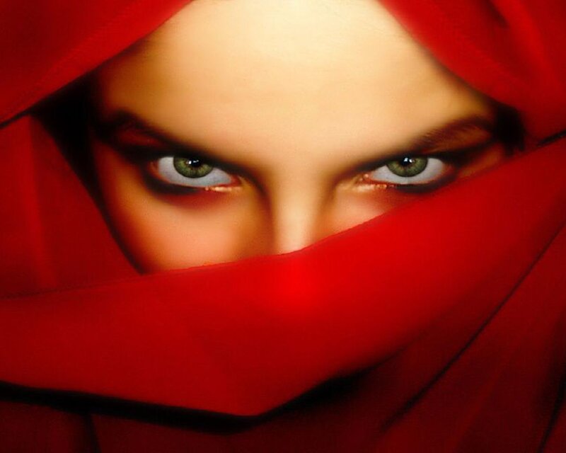 Person with Red Veil