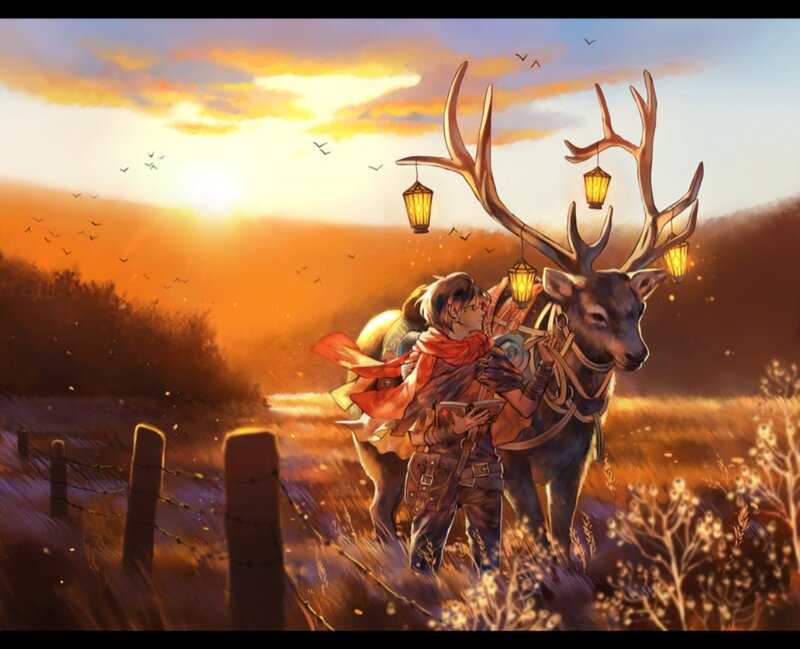 Person with Reindeer