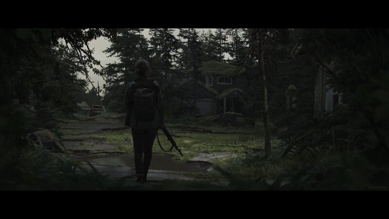 Person with Rifle in Forest — Green