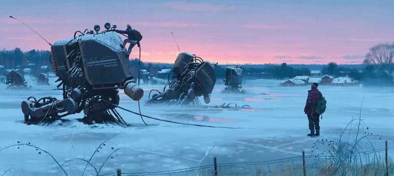 Person with Robot on Ice