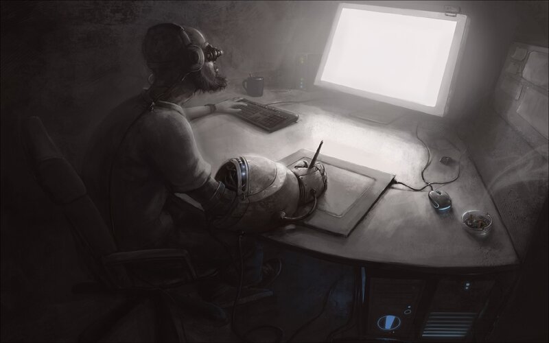 Person with Robotic Arm