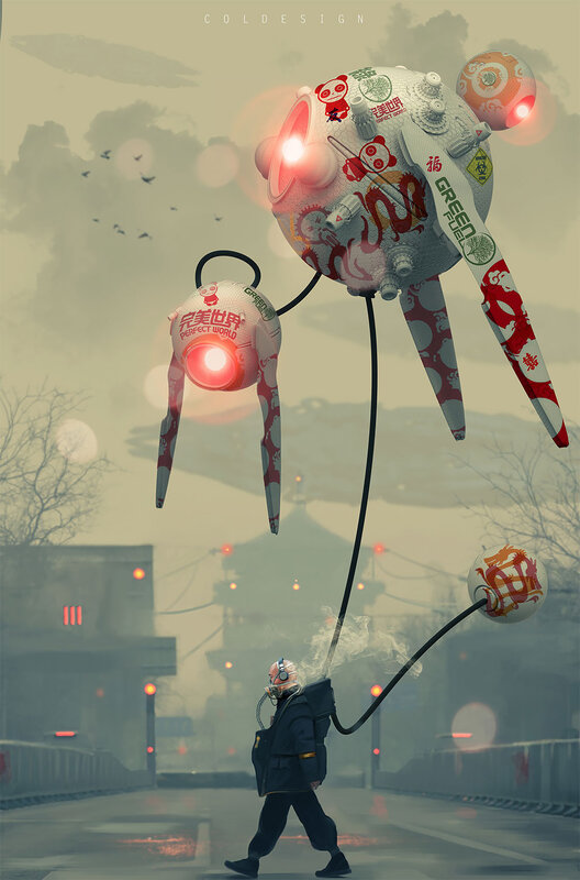 Person with Robotic Drones