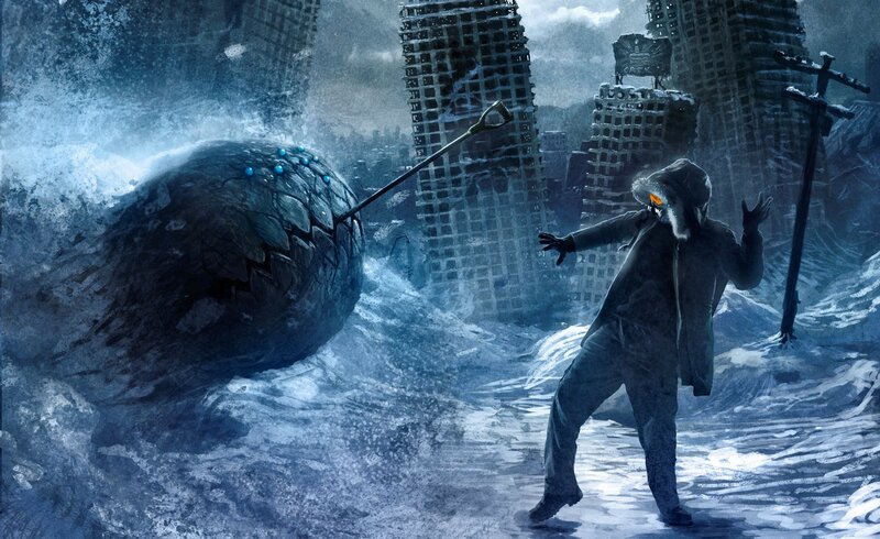 Person with Shovel in Snow