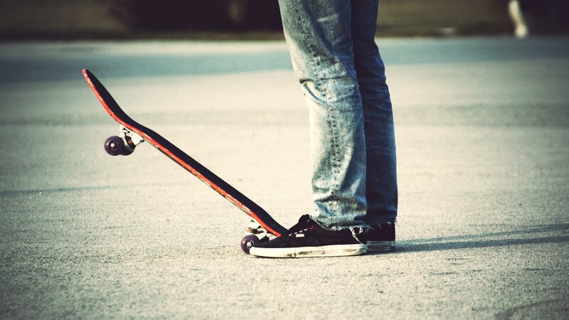 person with skateboard