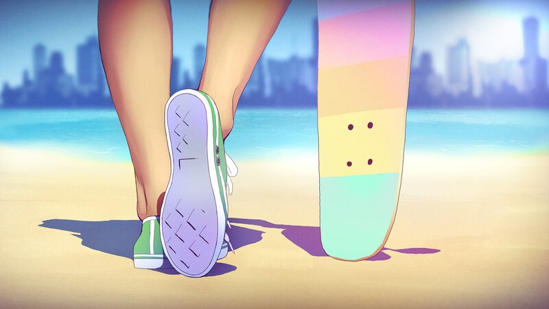 Person with Skateboard — Yellow