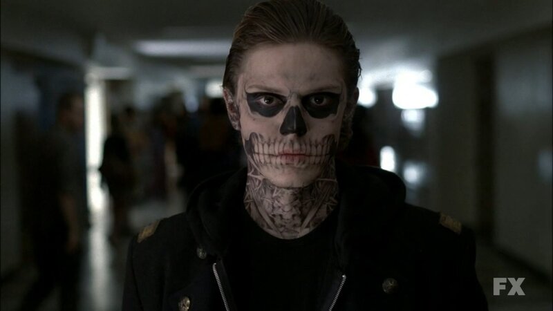Person with Skull Makeup — Black, Dark, Photograph