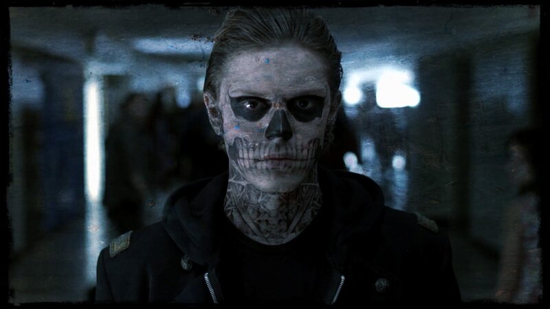 person with skull makeup