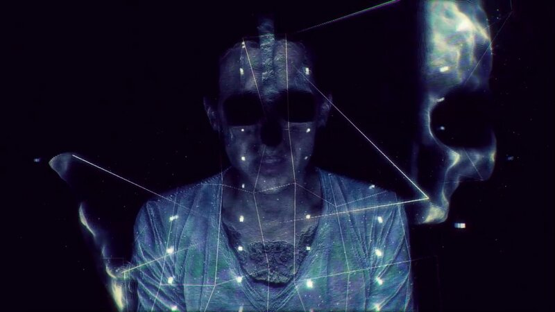 Person with Skull Overlay