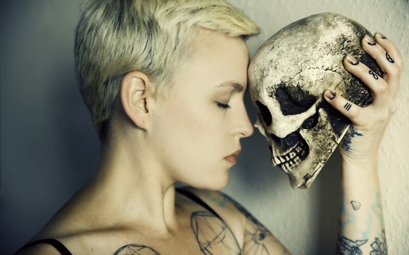 Person with Skull