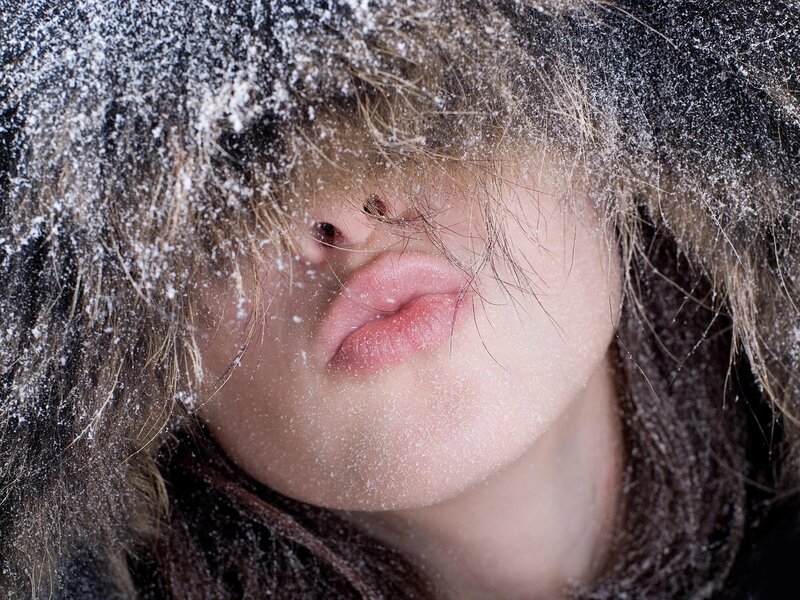 Person with Snow-covered Hair