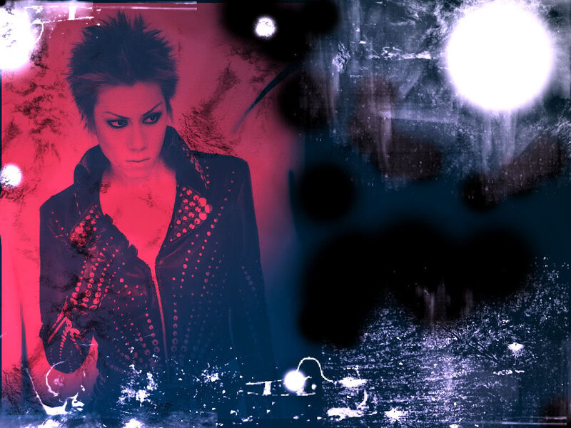 Person with Spiky Hair — Red, Dramatic