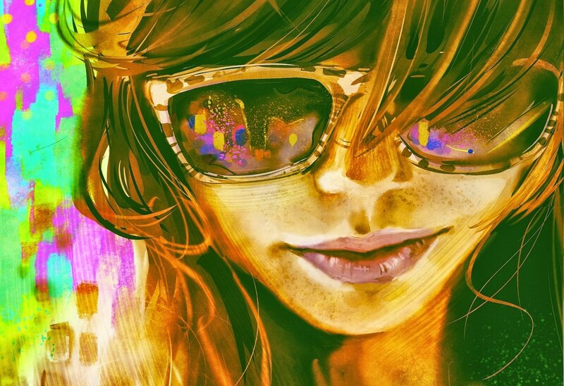 Person with Sunglasses — Green