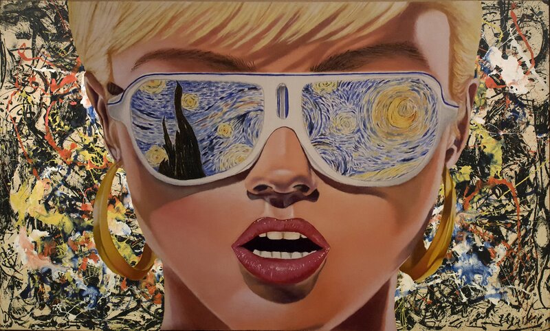 Person with Sunglasses — Yellow, Dramatic