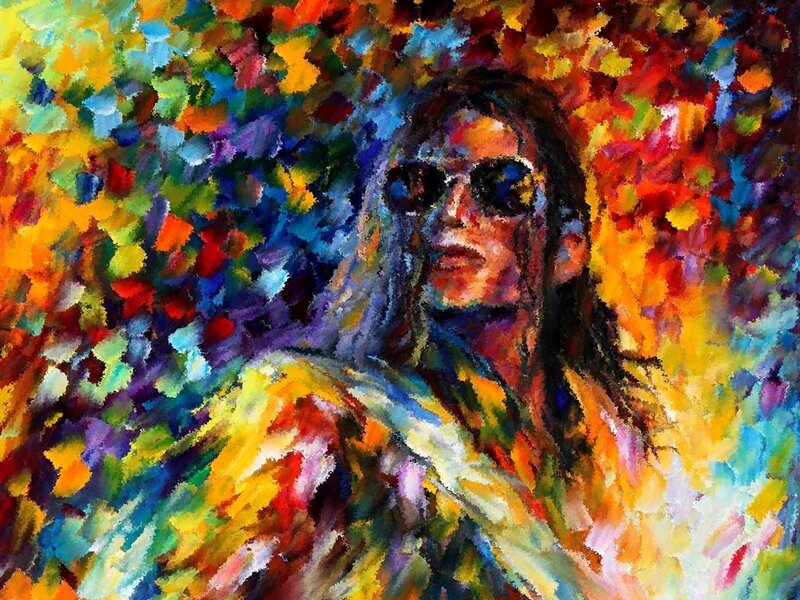 Person with Sunglasses — Yellow, Vibrant, Painting, Hair