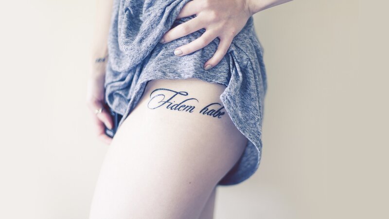 Person with Tattoo — Gray