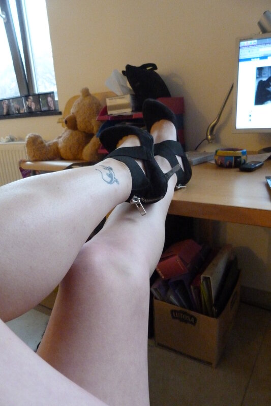 person with tattoo on leg