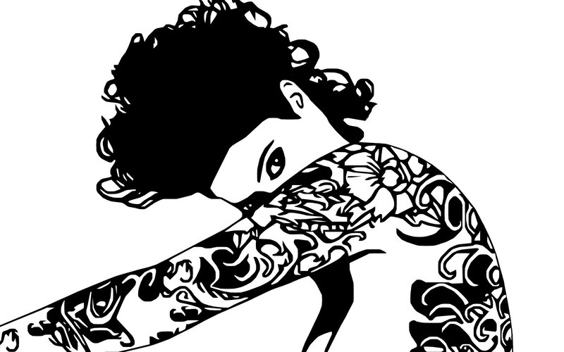 Person with Tattoos — Black