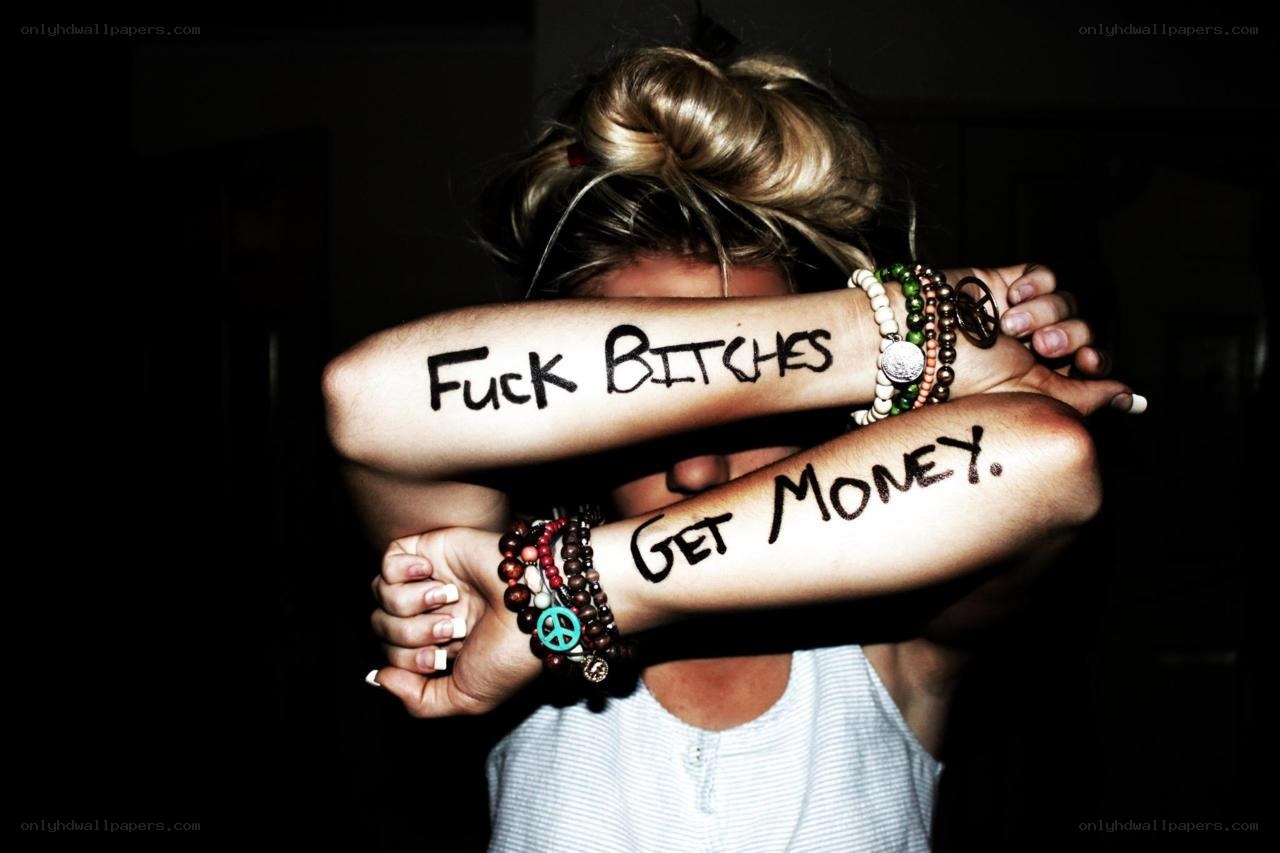 person with text on arms