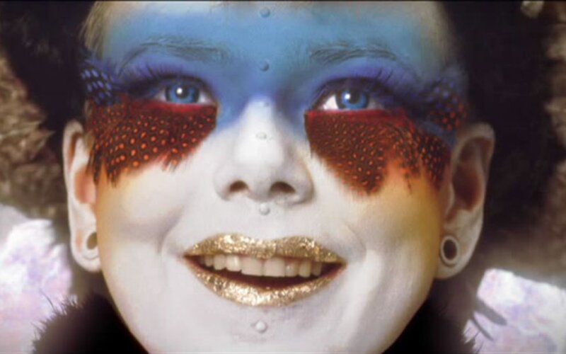 Person with Theatrical Makeup — Blue